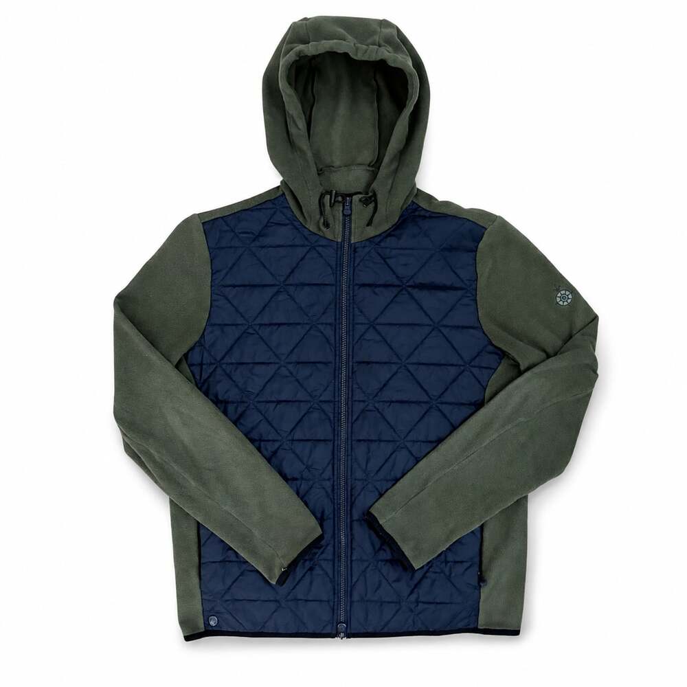 Greyson Men's Senesqua Hybrid Jacket Olive Green Navy Quilted Full Zip  Size L